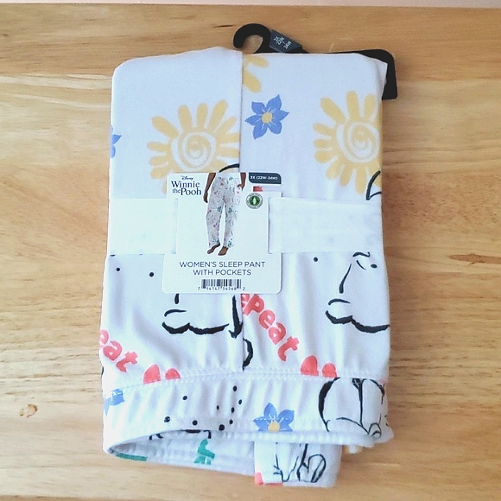 Disney 3X Pooh Lounge Pajama Pants With Pockets - Picture 2 of 6